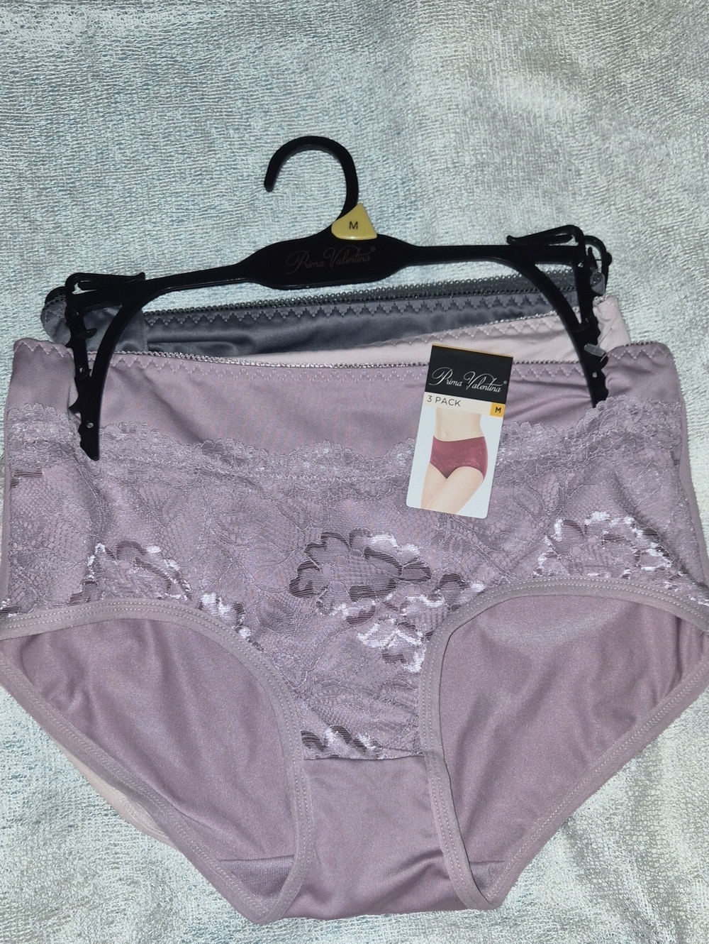 Rose Valoris Lace-Trim High-Waist Bikini Panties - Mauve (3-Pack)